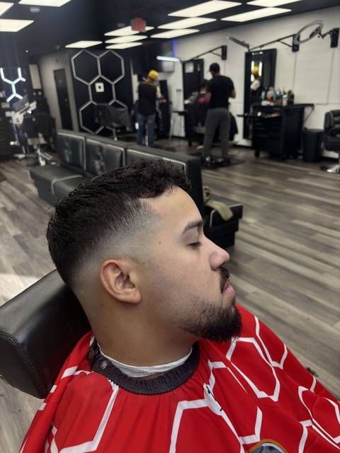 Fade with a full beard trim