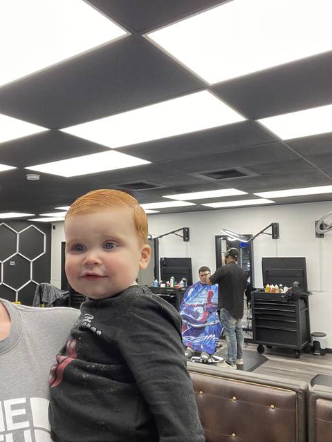 Little one after his first haircut