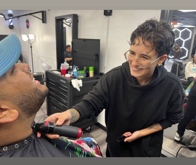 Finishing touches on a fresh cut